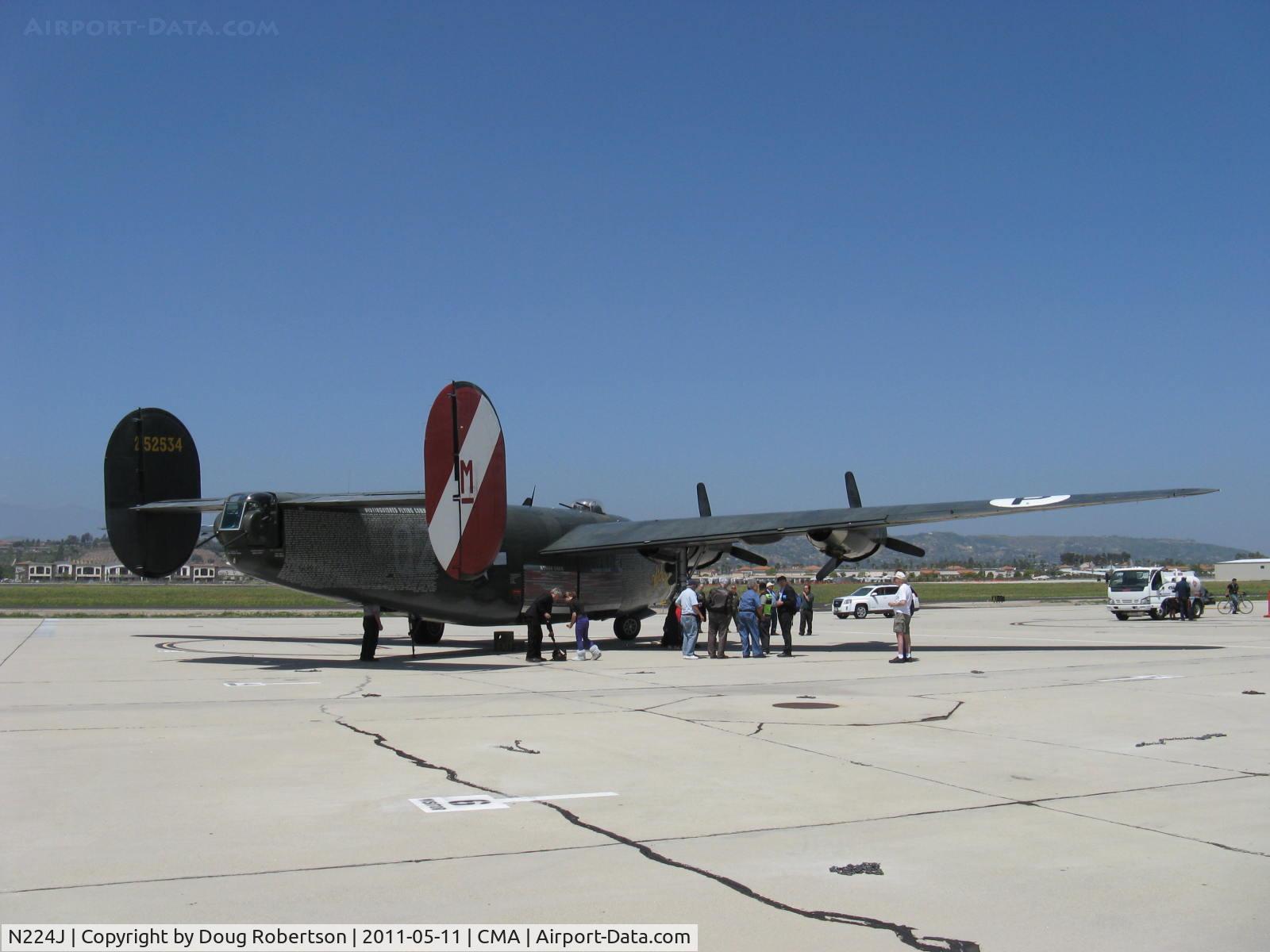 N224J, 1944 Consolidated B-24J-85-CF Liberator C/N 1347 (44-44052), 1944 Consolidated B-24J LIBERATOR 'Witchcraft', four Turbocharged P&W R-1830-65 Twin Wasp 1,200 Hp each.