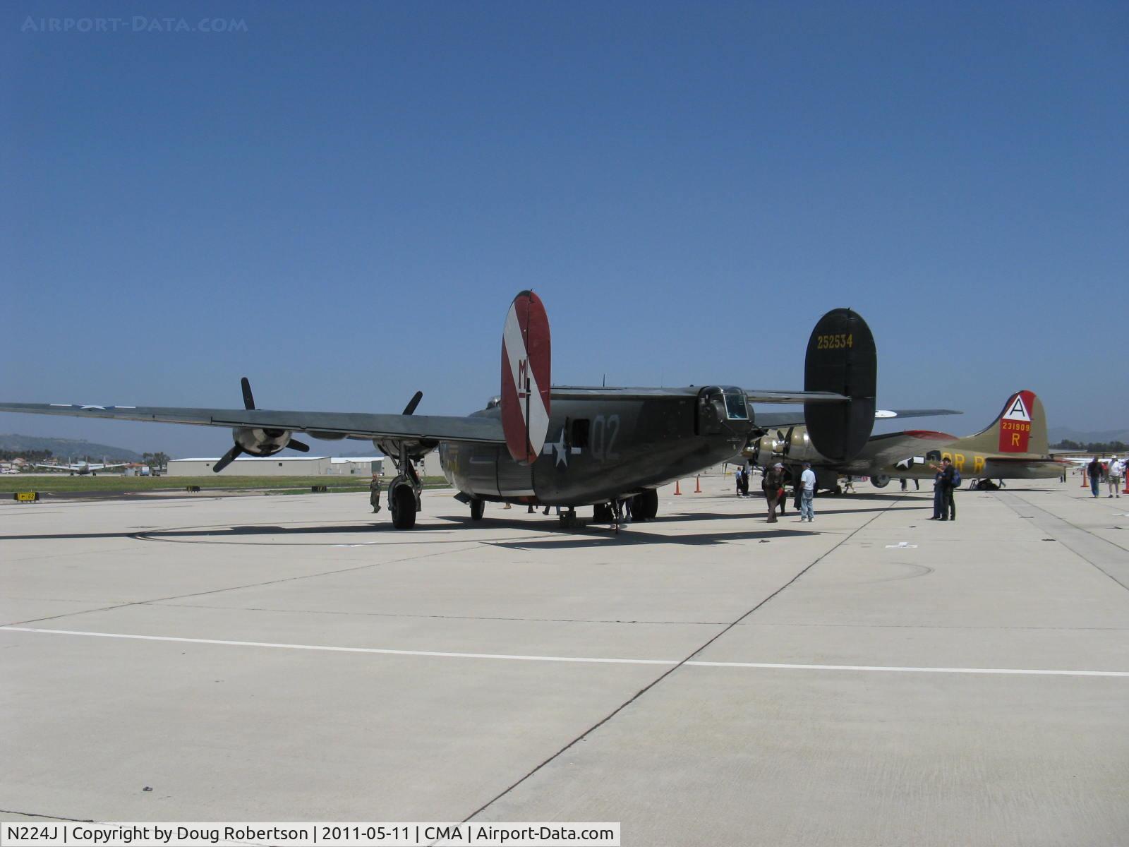 N224J, 1944 Consolidated B-24J-85-CF Liberator C/N 1347 (44-44052), 1944 Consolidated B-24J LIBERATOR 'Witchcraft', four Turbocharged P&W R-1830-65 Twin Wasp 1,200 Hp each.