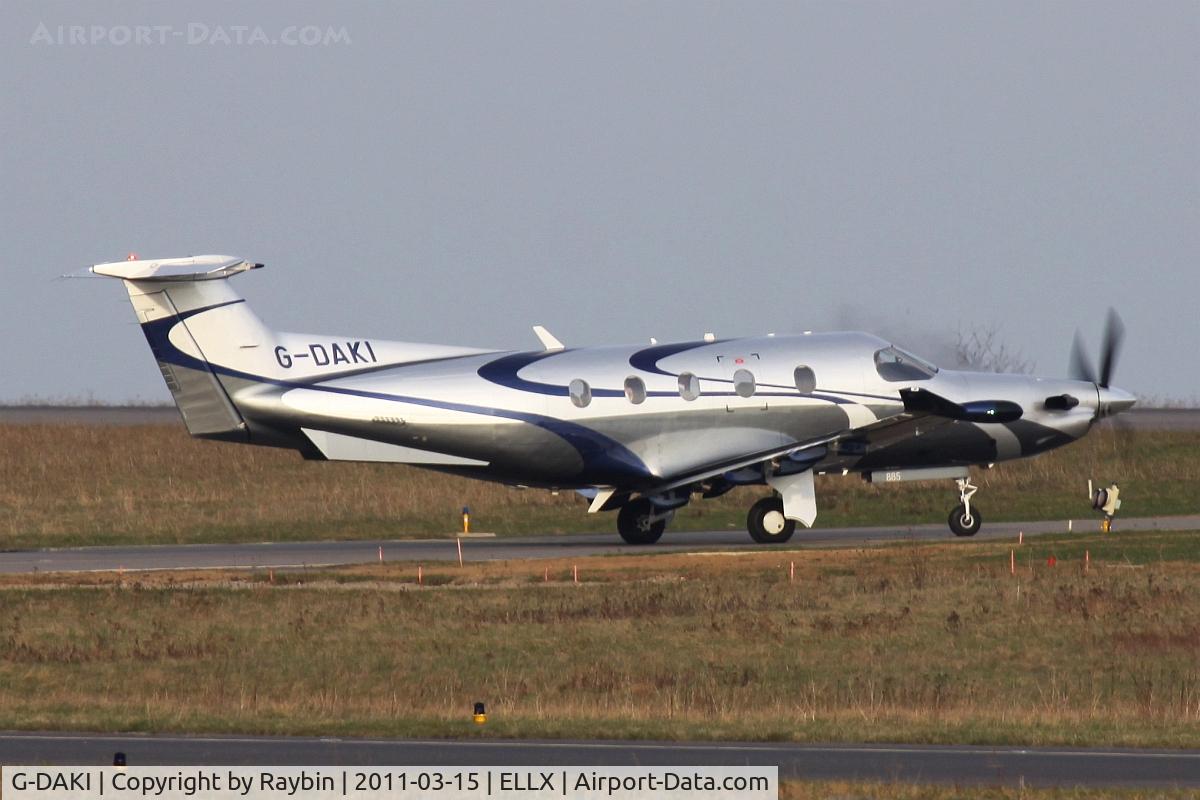 G-DAKI, 2008 Pilatus PC-12/47 C/N 885, Using slot G to rwy 06