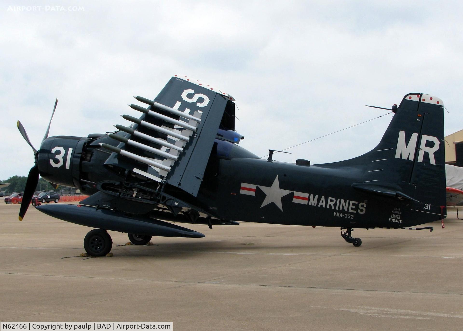 N62466, 1955 Douglas EA-1E Skyraider C/N 10255 (135178), Barksdale Air Force Base 2011