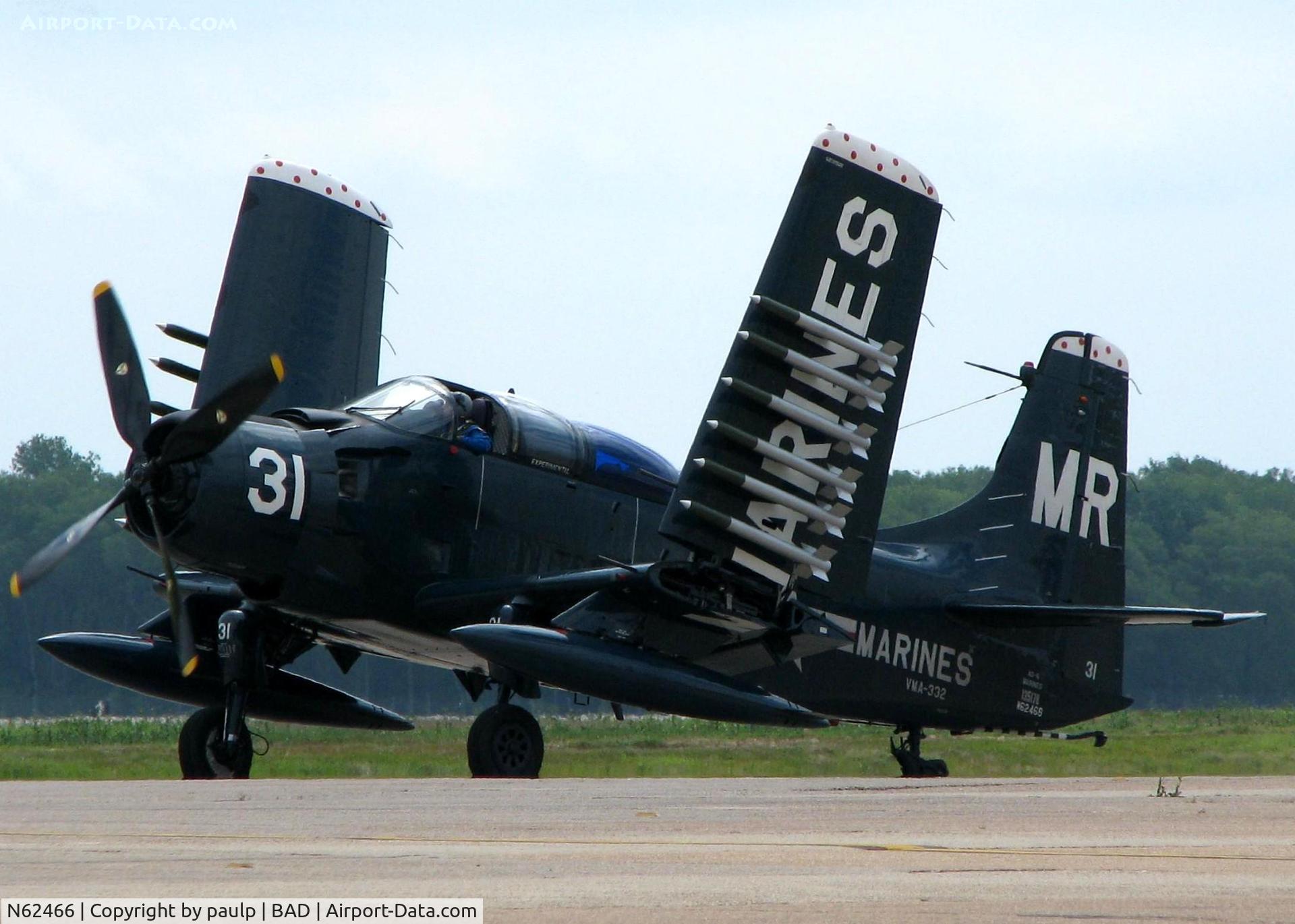 N62466, 1955 Douglas EA-1E Skyraider C/N 10255 (135178), Barksdale Air Force Base 2011