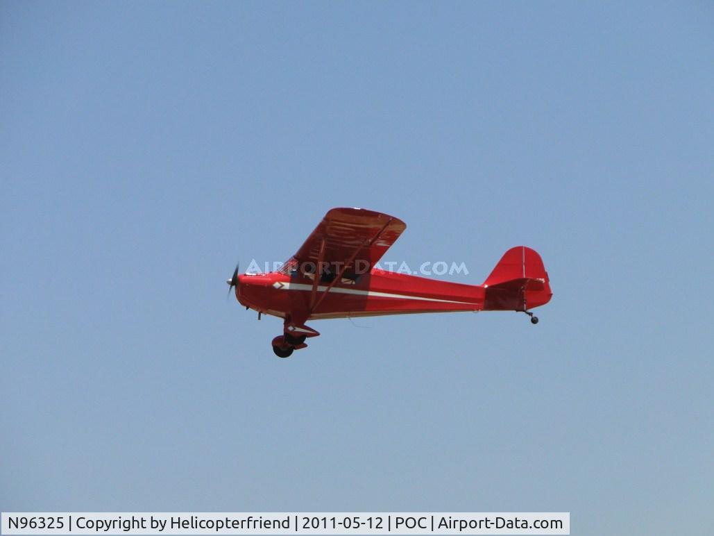 N96325, 1946 Taylorcraft BC12-D C/N 8625, Quickly getting airbourne from runway 26L