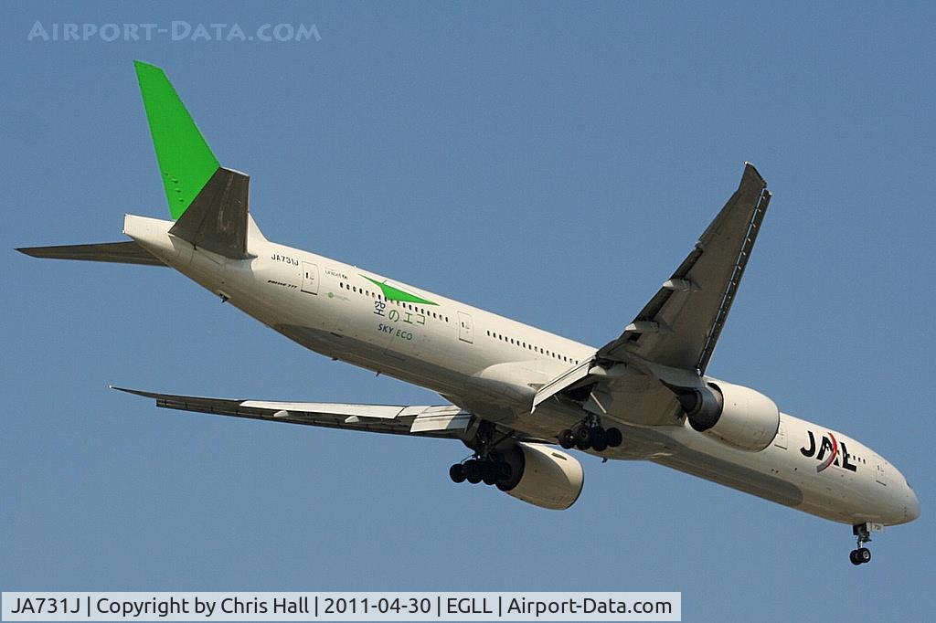 JA731J, 2003 Boeing 777-346/ER C/N 32431, Japan Airlines Sky Eco livery