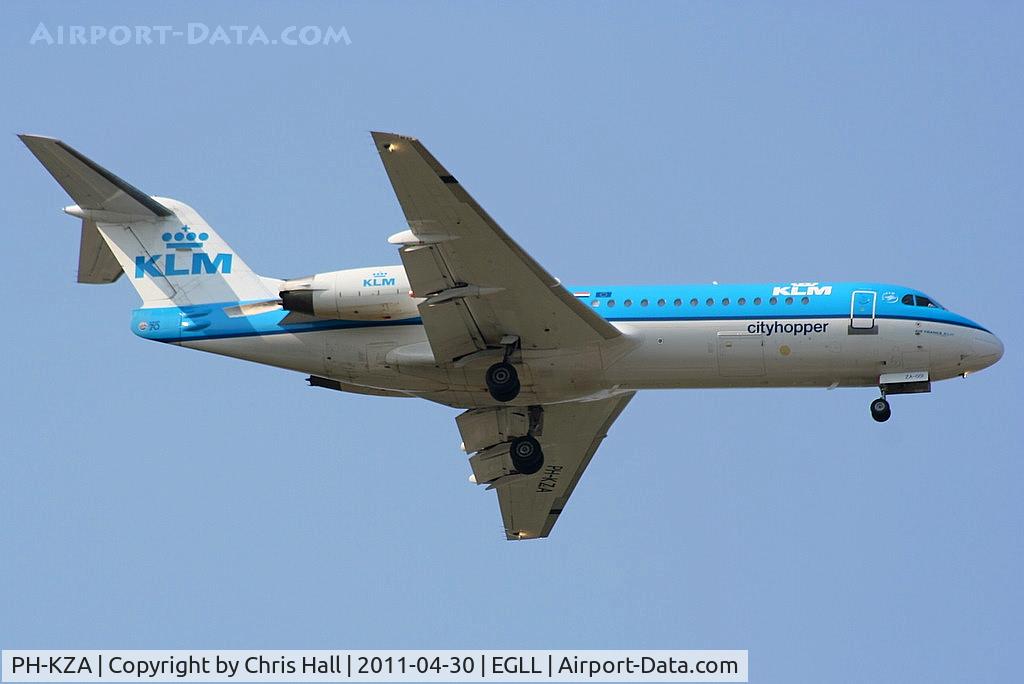 PH-KZA, 1996 Fokker 70 (F-28-070) C/N 11567, KLM CityHopper