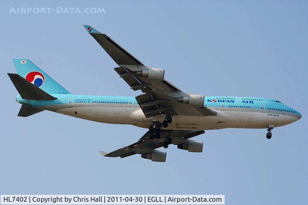 HL7402, 1998 Boeing 747-4B5 C/N 26407, Korean Air