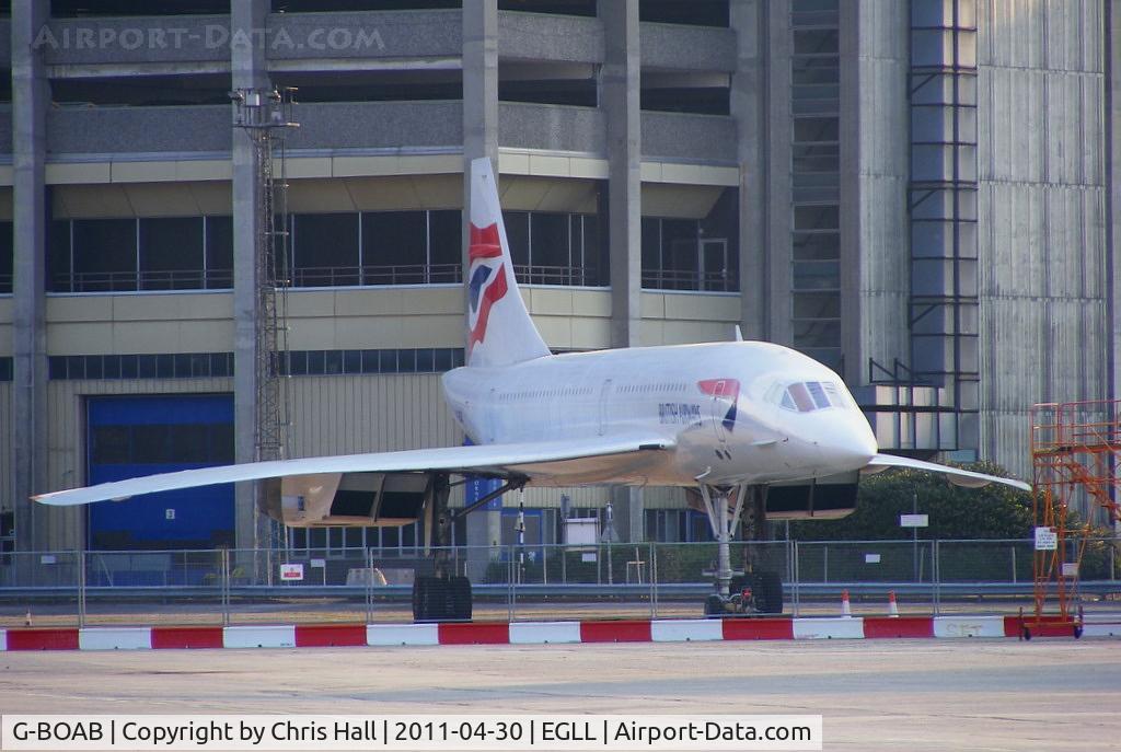 G-BOAB, 1976 Aerospatiale-BAC Concorde 1-102 C/N 100-008, British Airways Concorde preserved at Heathrow