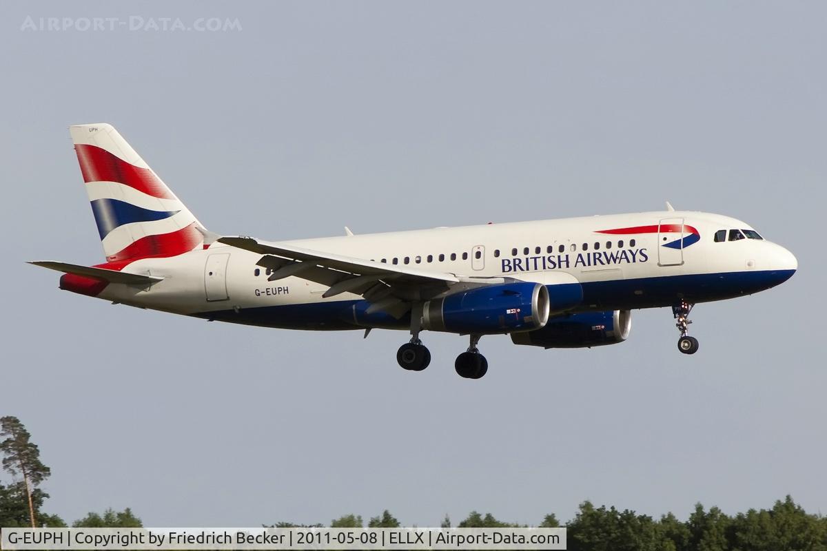 G-EUPH, 2000 Airbus A319-131 C/N 1225, on final RW24
