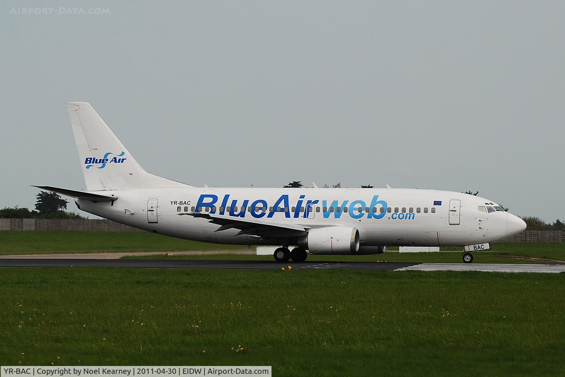 YR-BAC, 1986 Boeing 737-377 C/N 23653, Departing off Rwy 10