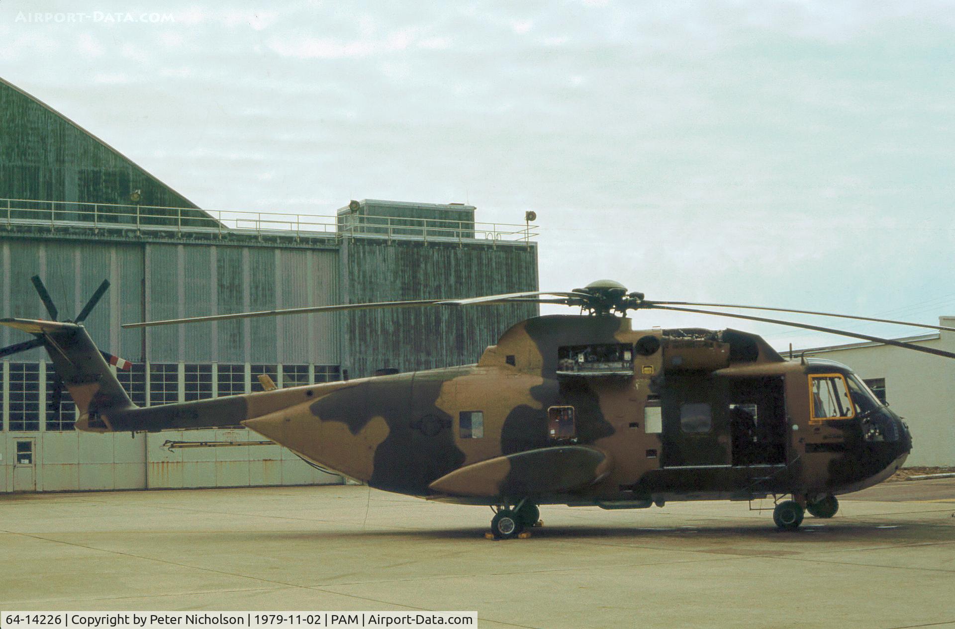 64-14226, 1964 Sikorsky CH-3C C/N 61529, CH-3C of 55th Aerospace Rescue & Recovery Squadron based at Eglin AFB visiting Tyndall AFB in November 1979.
