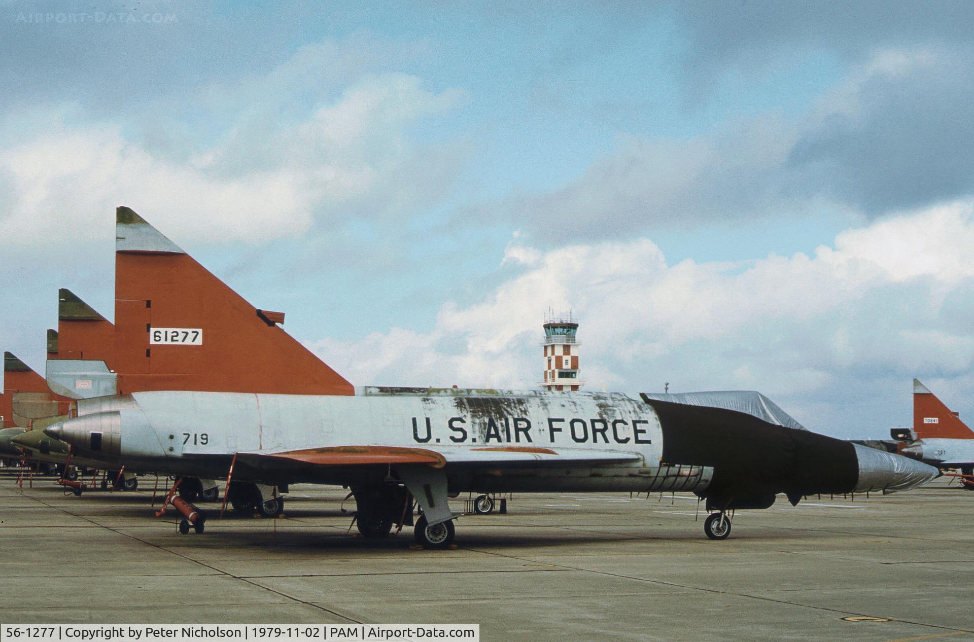 56-1277, 1956 Convair PQM-102B Delta Dagger C/N Not found 56-1277, PQM-102B Delta Dagger of the Air Defence Weapons Centre at Tyndall AFB in November 1979.