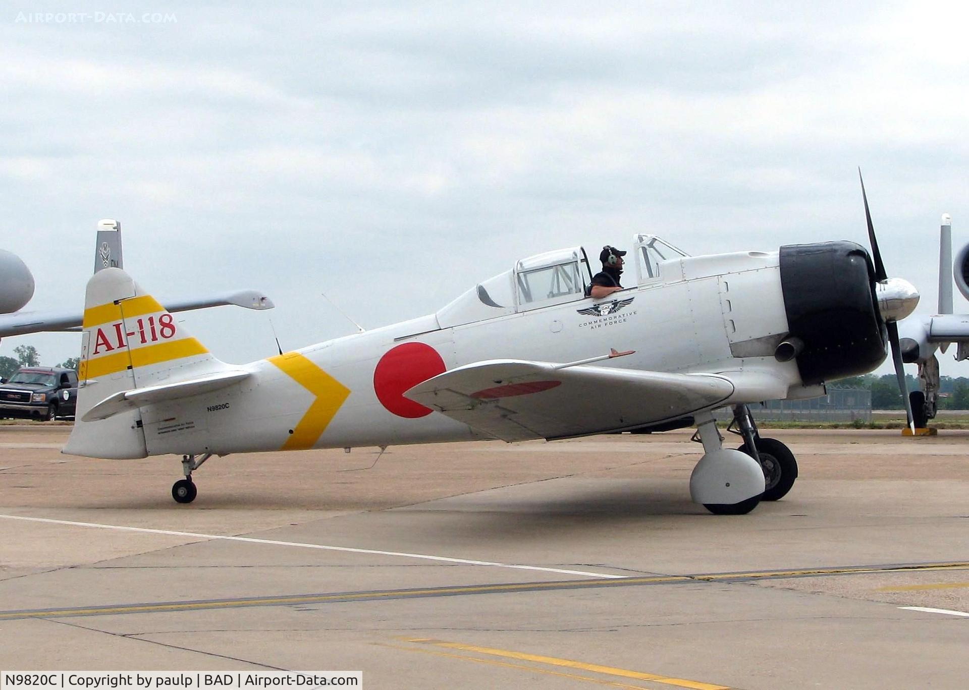 N9820C, 1945 North American SNJ-6 Texan C/N 121-43036, Barksdale Air Force Base 2011