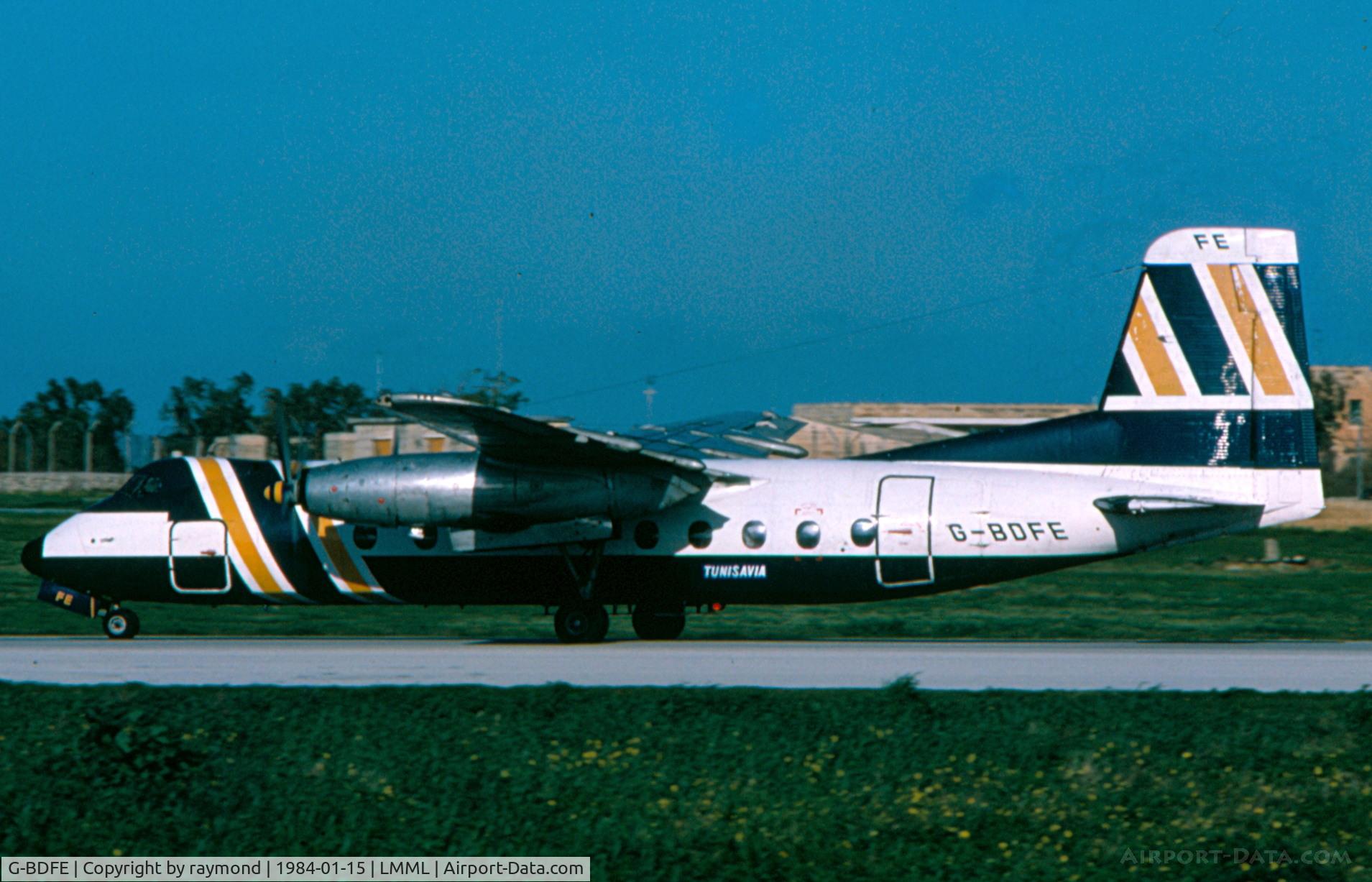 G-BDFE, 1962 Handley Page HPR-7 Herald 206 C/N 167, HP Herald G-BDFE Tunisavia