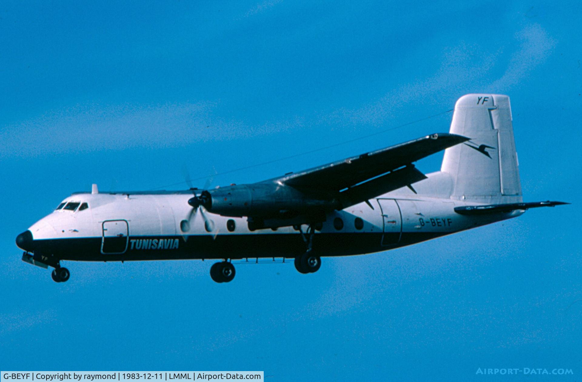 G-BEYF, 1963 Handley Page HPR-7 Herald 401 C/N 175, HP Herald G-BEYF Tunisavia