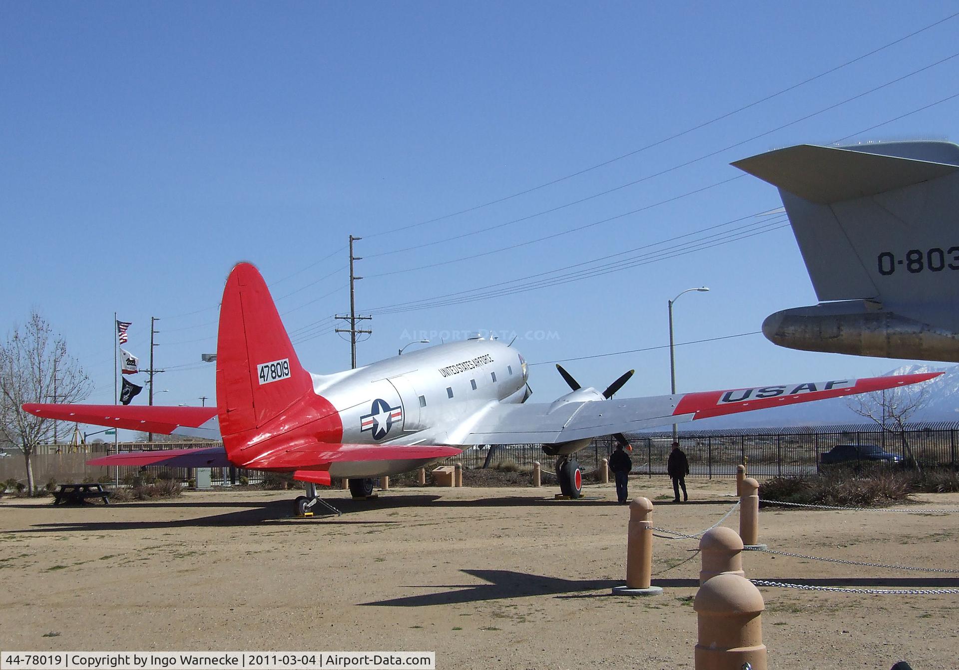44-78019, 1945 Curtiss C-46D-15-CU Commando C/N 33415, Curtiss C-46D Commando at the Joe Davies Heritage Airpark, Palmdale CA