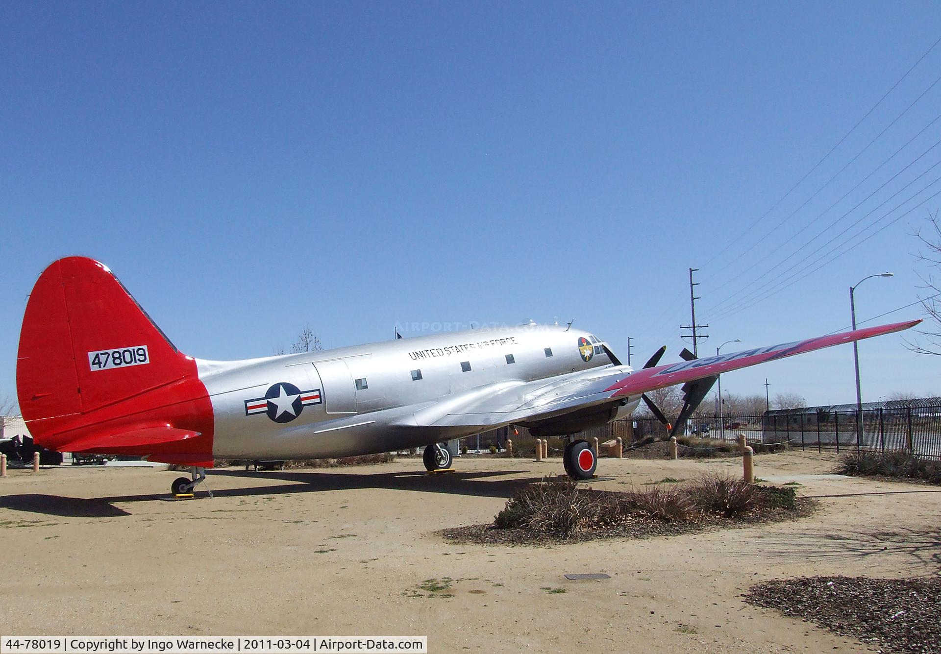 44-78019, 1945 Curtiss C-46D-15-CU Commando C/N 33415, Curtiss C-46D Commando at the Joe Davies Heritage Airpark, Palmdale CA