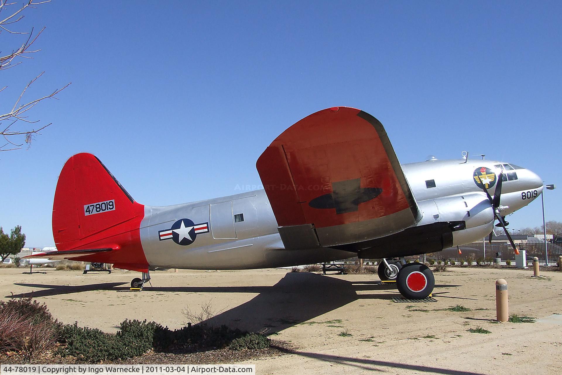 44-78019, 1945 Curtiss C-46D-15-CU Commando C/N 33415, Curtiss C-46D Commando at the Joe Davies Heritage Airpark, Palmdale CA
