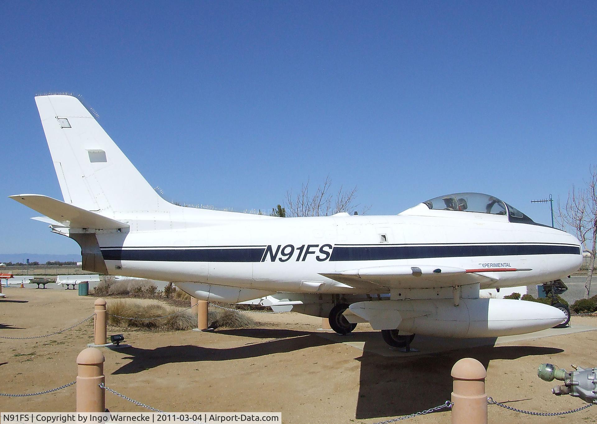 N91FS, 1954 Canadair F-86 MK.5 Sabre C/N 1021, Canadair CL-13A Sabre 5 (North American F-86) at the Joe Davies Heritage Airpark, Palmdale CA
