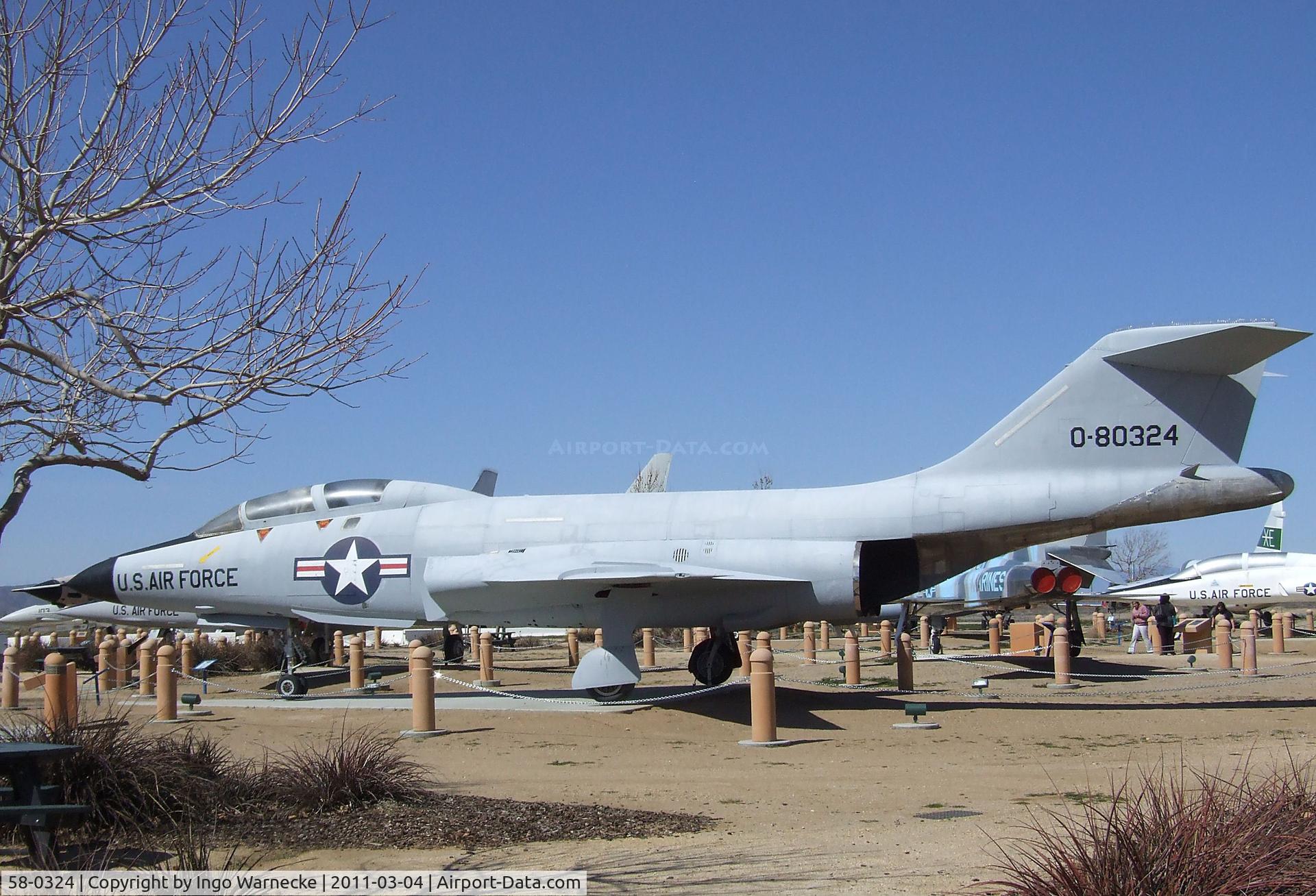 58-0324, 1958 McDonnell F-101F-111-MC Voodoo C/N 696, McDonnell F-101F Voodoo at the Joe Davies Heritage Airpark, Palmdale CA