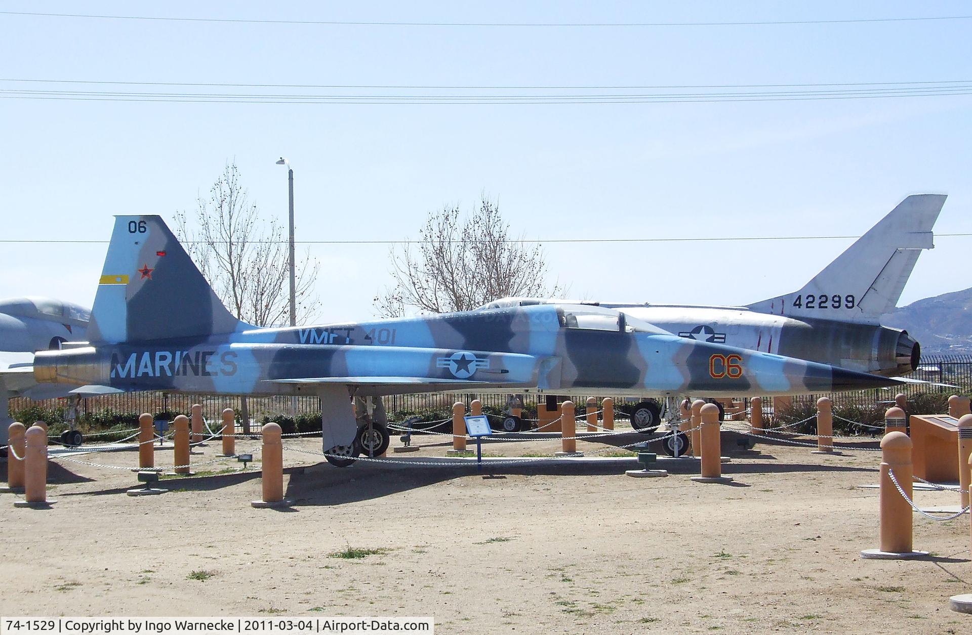 74-1529, 1974 Northrop F-5E Tiger II C/N R.1187, Northrop F-5E Tiger II at the Joe Davies Heritage Airpark, Palmdale CA