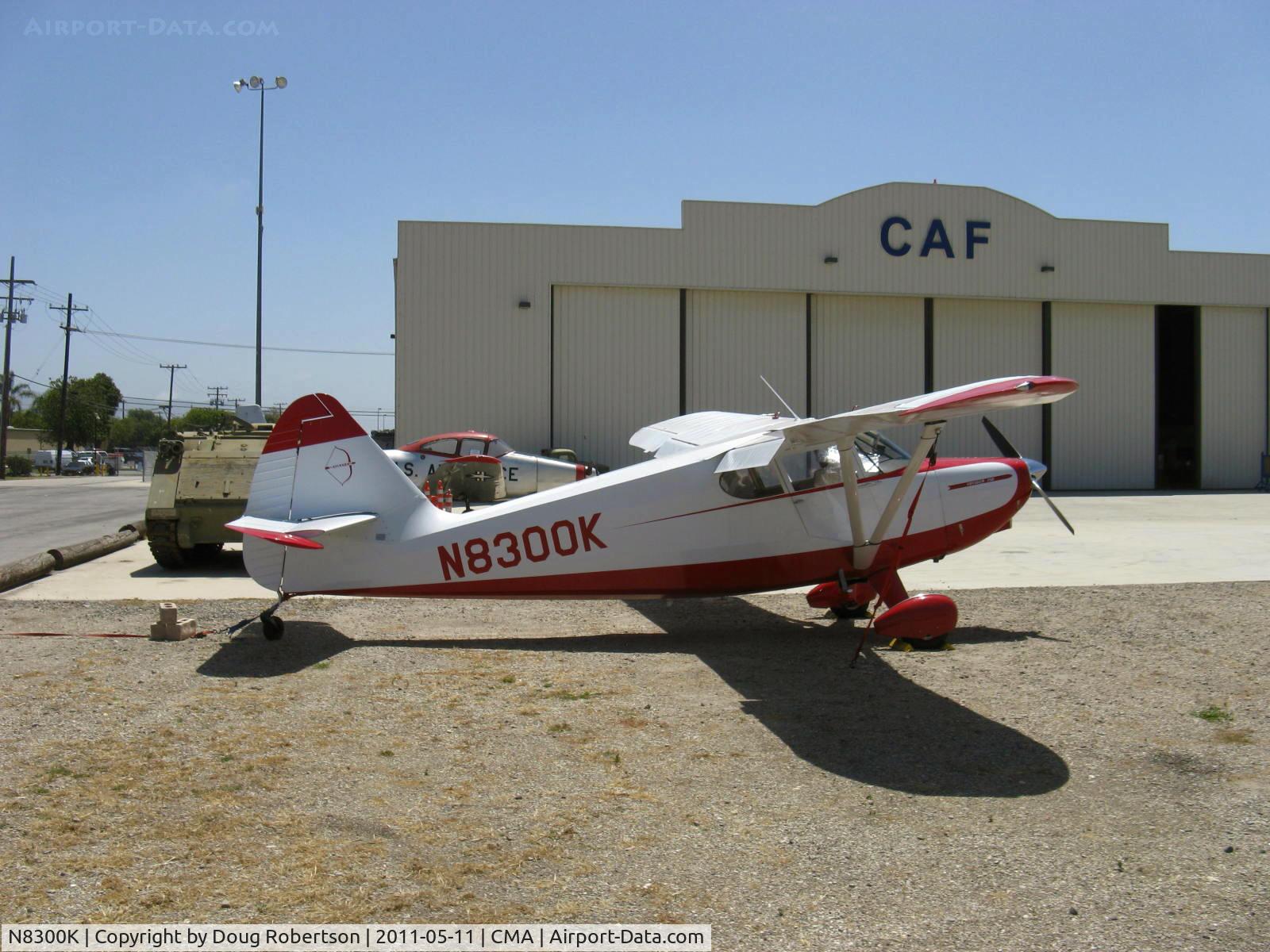 N8300K, Stinson 108-1 Voyager C/N 108-1300, Stinson 108-1 VOYAGER, parked on the big boys ramp.