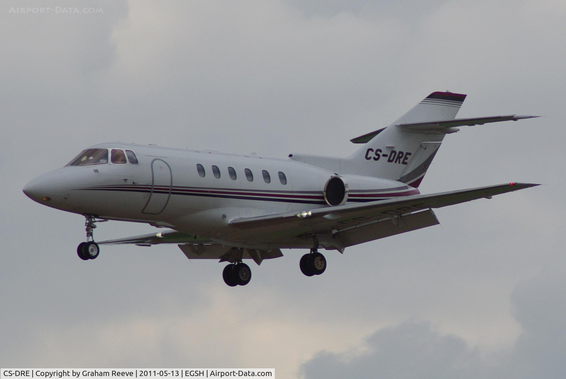 CS-DRE, 2005 Raytheon Hawker 800XP C/N 258725, About to touch down.