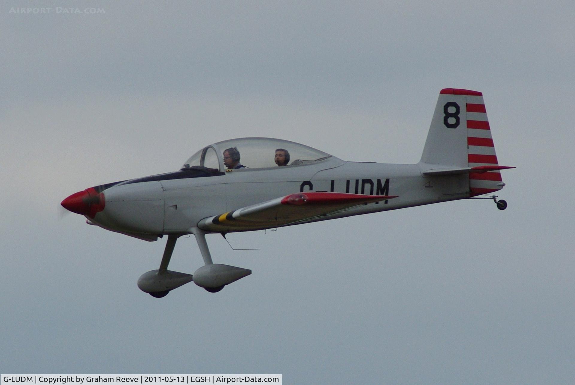 G-LUDM, 2006 Vans RV-8 C/N PFA 303-14521, On an over fly.