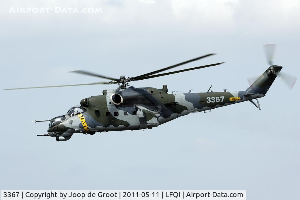 3367, 2005 Mil Mi-35 Hind E C/N 203367, with a small tiger band for the 2011 Tiger Meet