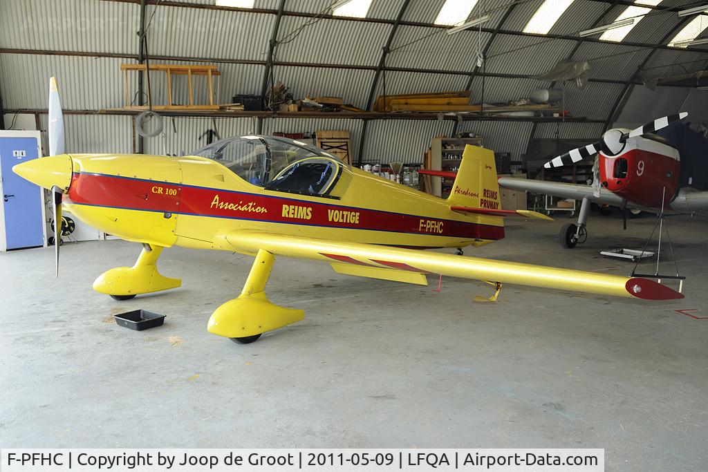F-PFHC, Dyn'Aero CR-100 C C/N 27, in one of the hangars at Reims-Prunay