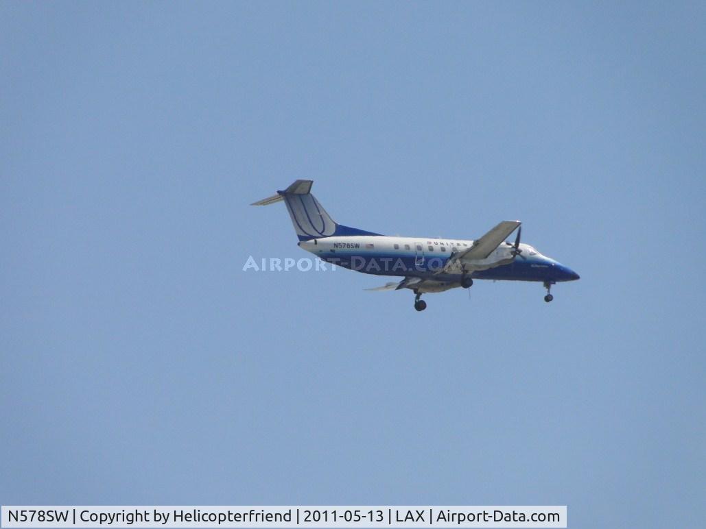 N578SW, 1998 Embraer EMB-120ER Brasilia C/N 120346, On final to runway 24