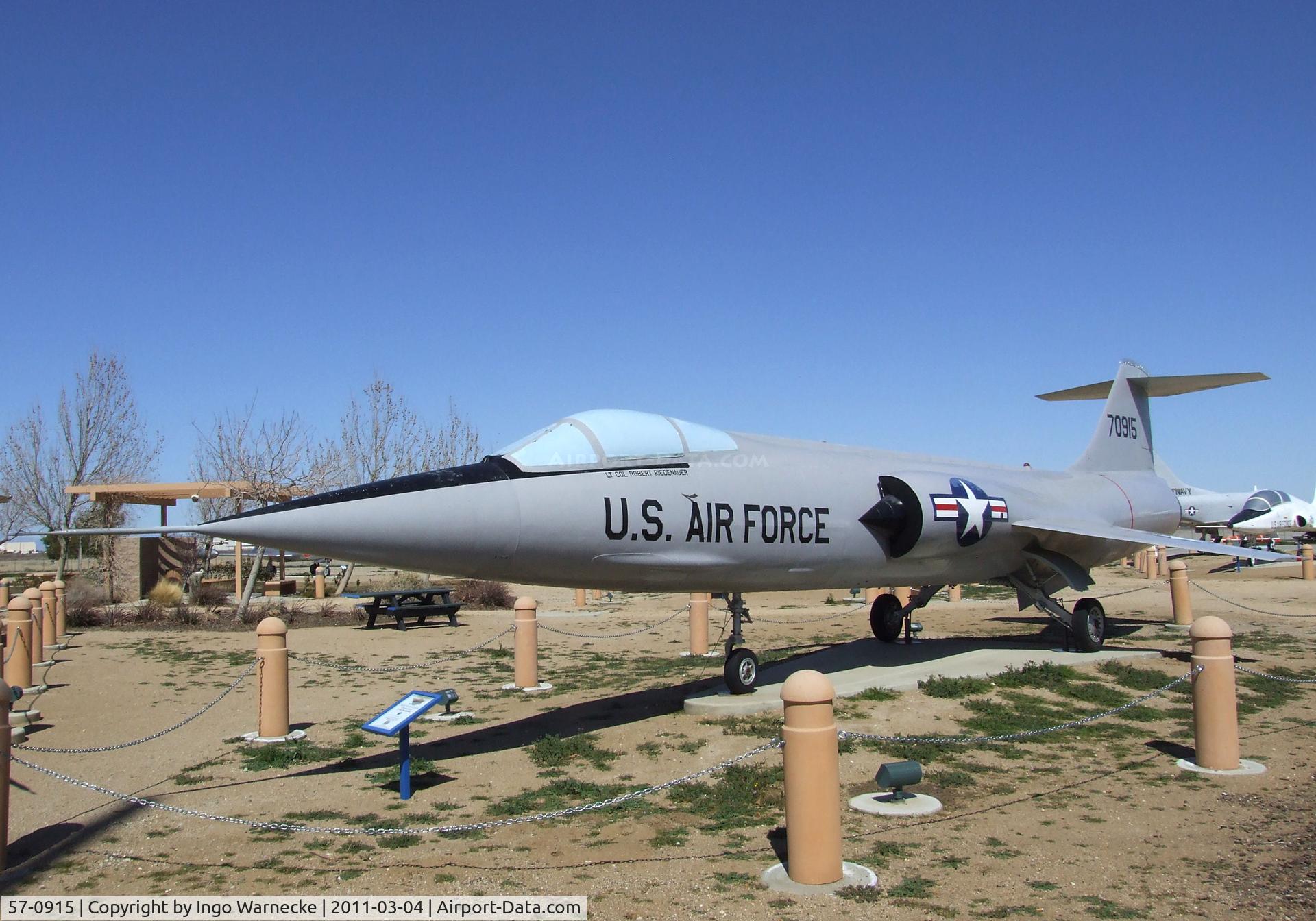 57-0915, Lockheed F-104C Starfighter C/N 383-1232, Lockheed F-104C Starfighter at the Joe Davies Heritage Airpark, Palmdale CA