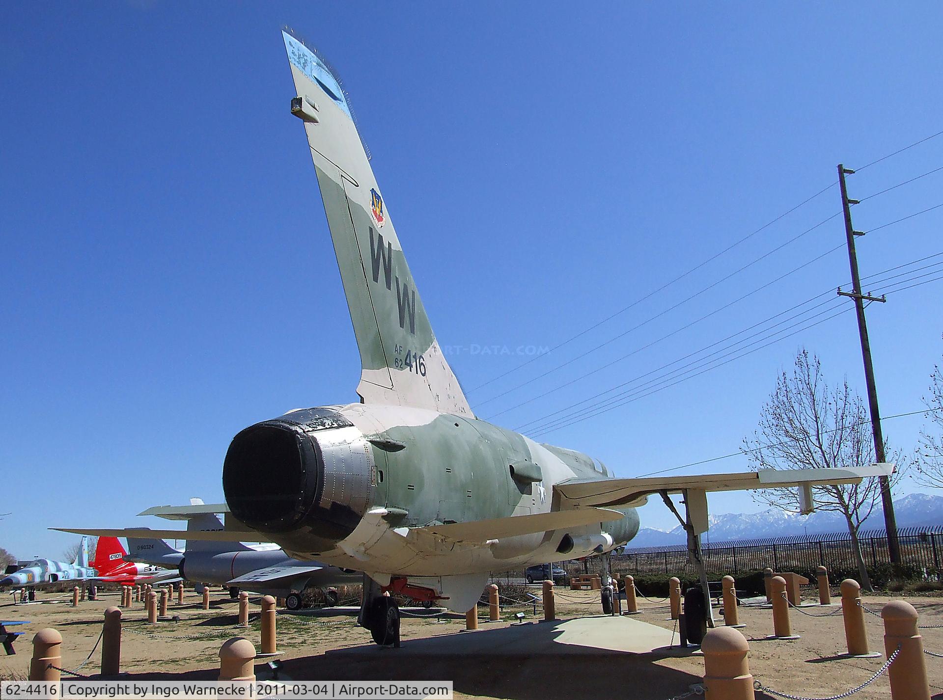 62-4416, 1962 Republic F-105G Thunderchief C/N F5, Republic F-105G Thunderchief at the Joe Davies Heritage Airpark, Palmdale CA