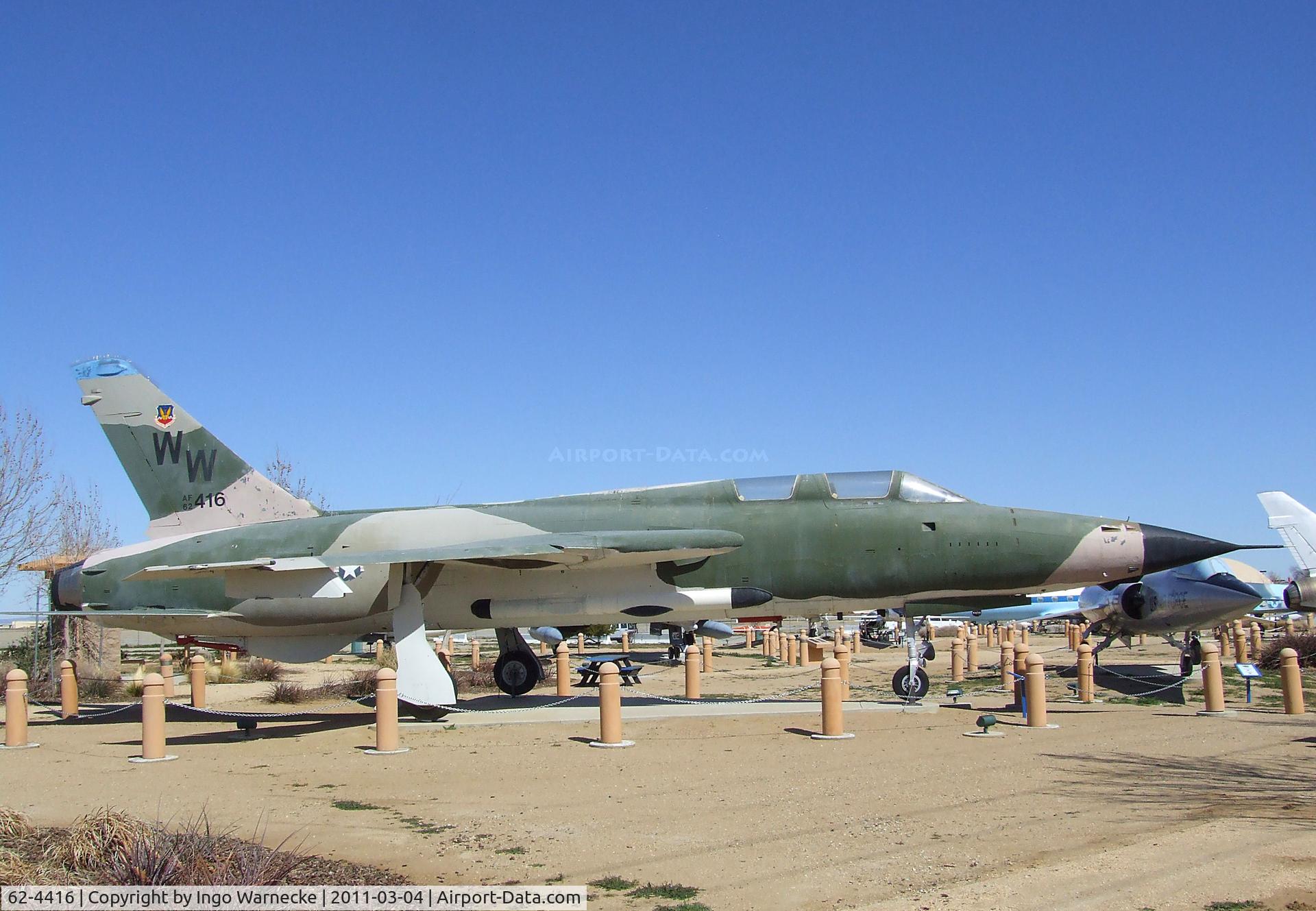 62-4416, 1962 Republic F-105G Thunderchief C/N F5, Republic F-105G Thunderchief at the Joe Davies Heritage Airpark, Palmdale CA