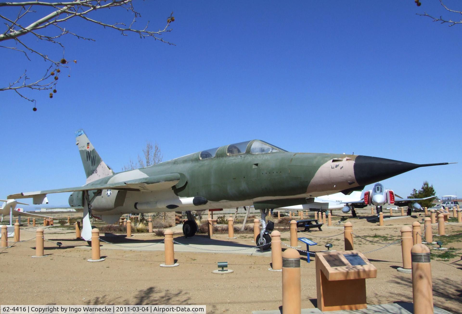 62-4416, 1962 Republic F-105G Thunderchief C/N F5, Republic F-105G Thunderchief at the Joe Davies Heritage Airpark, Palmdale CA