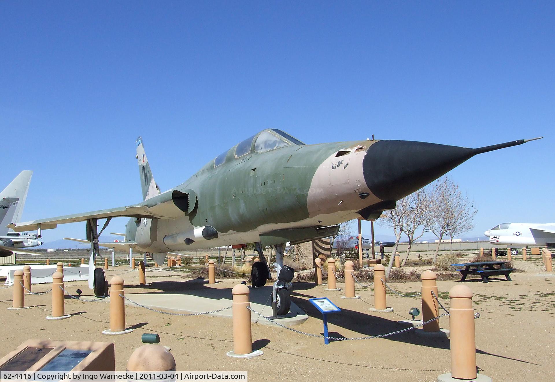 62-4416, 1962 Republic F-105G Thunderchief C/N F5, Republic F-105G Thunderchief at the Joe Davies Heritage Airpark, Palmdale CA