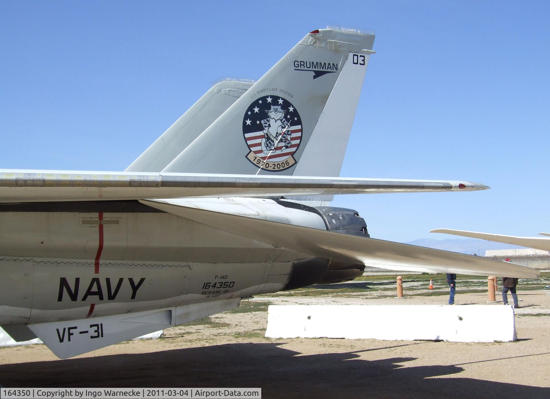 164350, Grumman F-14D Tomcat C/N 625, Grumman F-14D Tomcat at the Joe Davies Heritage Airpark, Palmdale CA