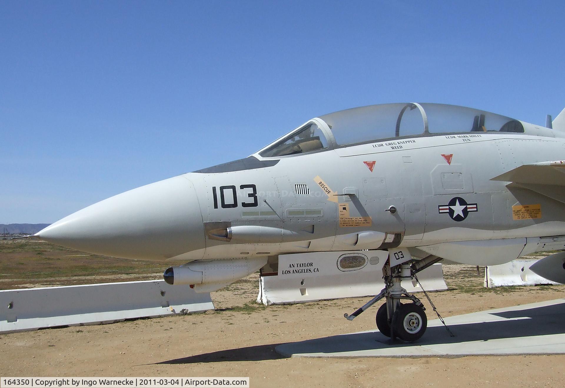 164350, Grumman F-14D Tomcat C/N 625, Grumman F-14D Tomcat at the Joe Davies Heritage Airpark, Palmdale CA