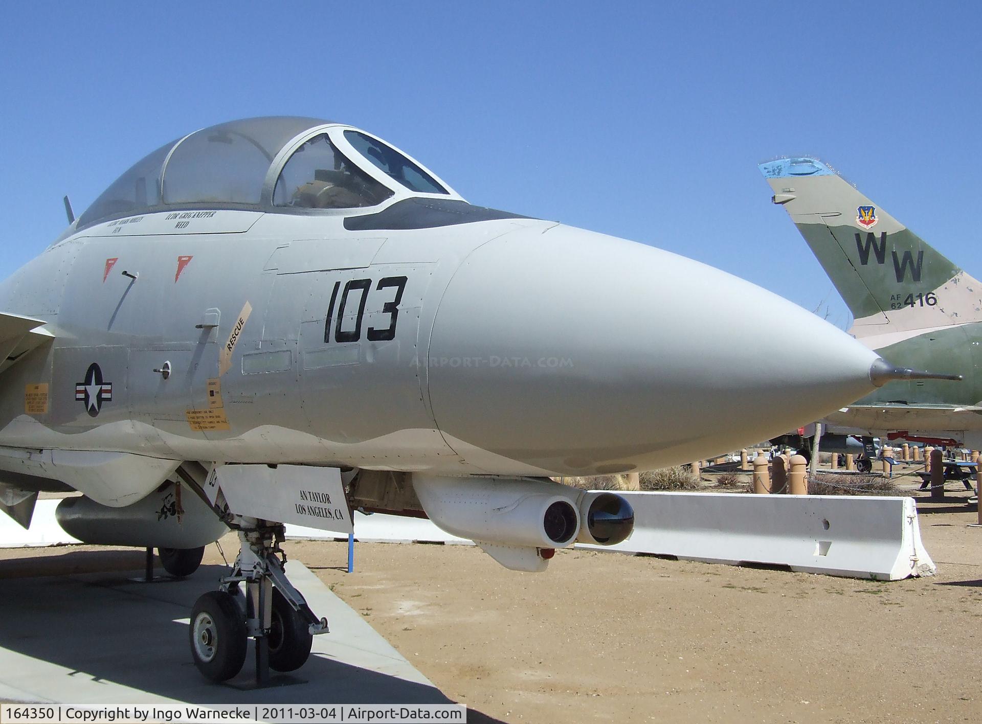 164350, Grumman F-14D Tomcat C/N 625, Grumman F-14D Tomcat at the Joe Davies Heritage Airpark, Palmdale CA
