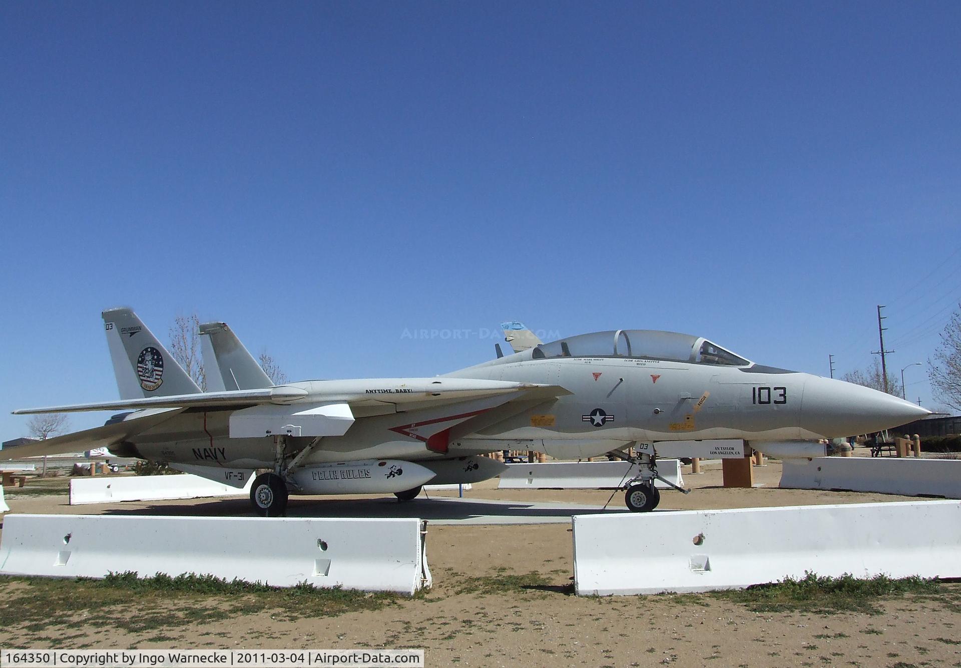 164350, Grumman F-14D Tomcat C/N 625, Grumman F-14D Tomcat at the Joe Davies Heritage Airpark, Palmdale CA