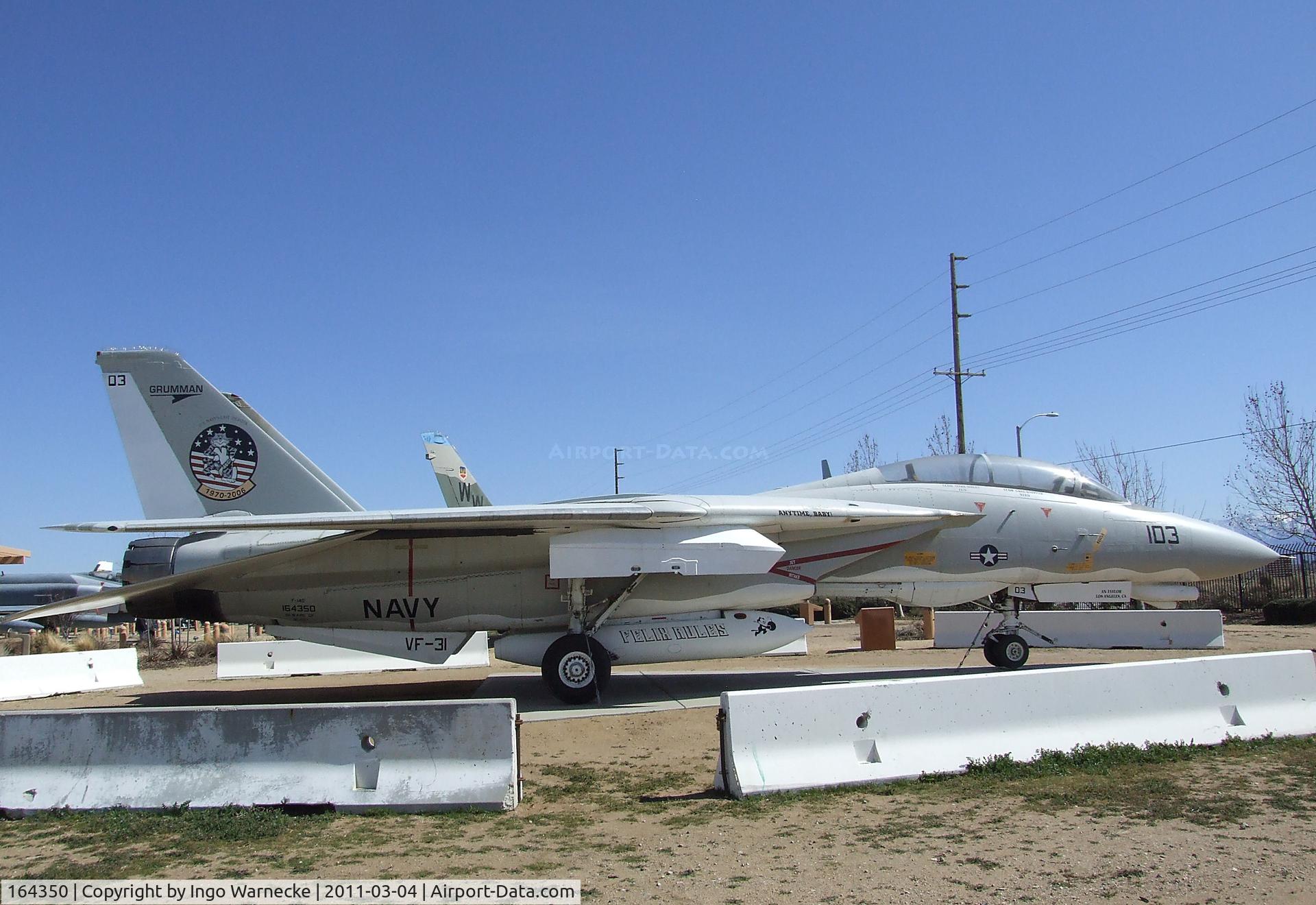 164350, Grumman F-14D Tomcat C/N 625, Grumman F-14D Tomcat at the Joe Davies Heritage Airpark, Palmdale CA