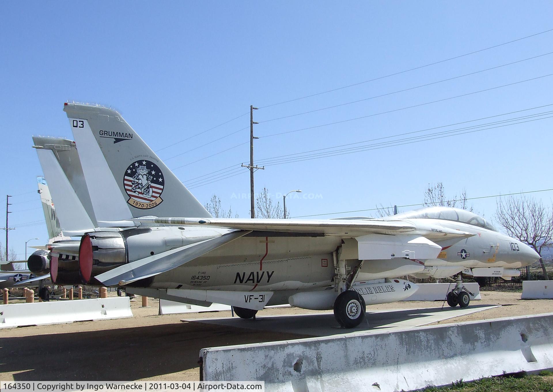 164350, Grumman F-14D Tomcat C/N 625, Grumman F-14D Tomcat at the Joe Davies Heritage Airpark, Palmdale CA