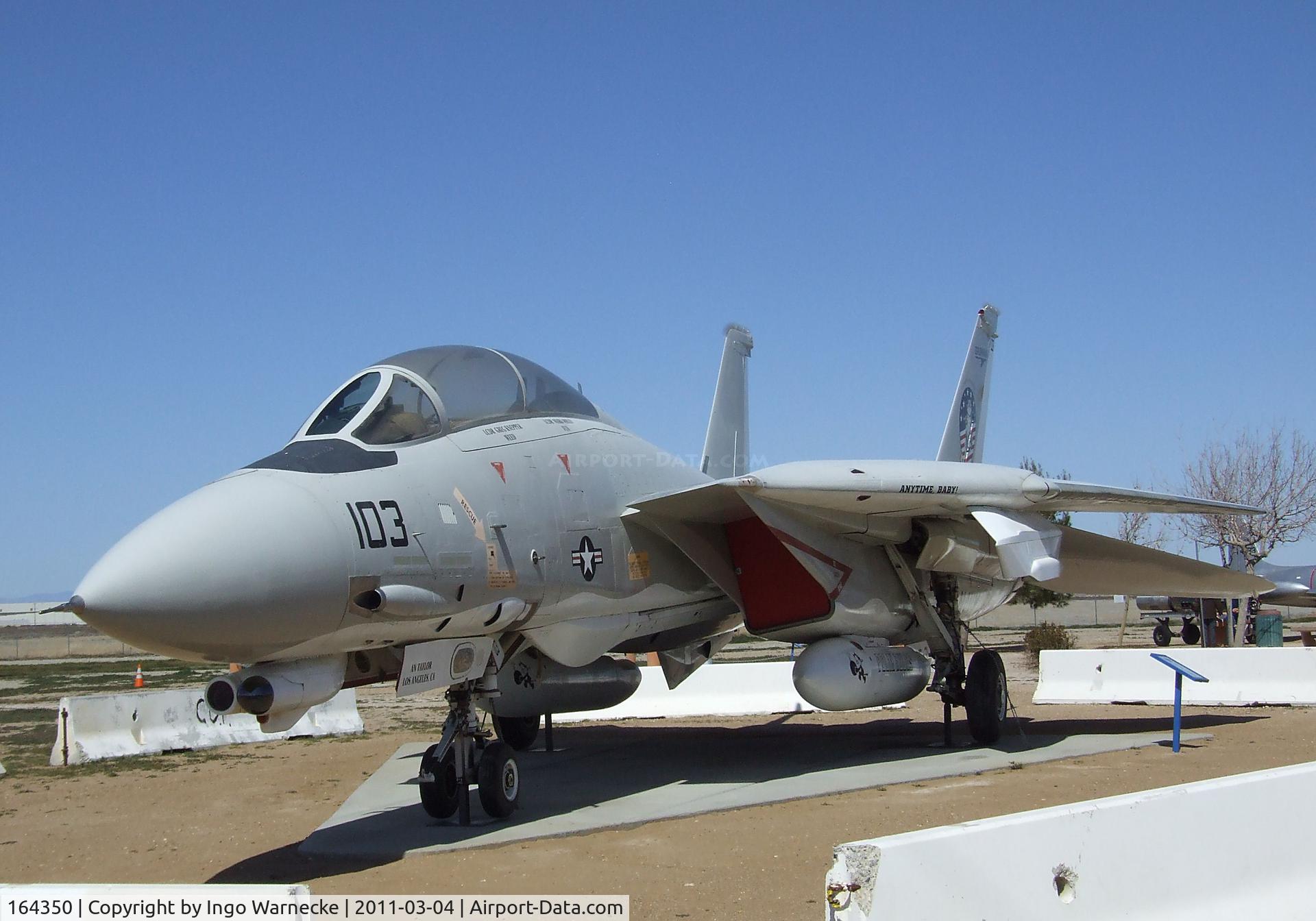 164350, Grumman F-14D Tomcat C/N 625, Grumman F-14D Tomcat at the Joe Davies Heritage Airpark, Palmdale CA