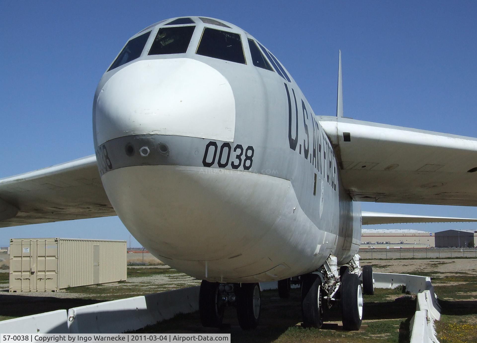 57-0038, 1958 Boeing B-52F-105-BO Stratofortress C/N 17432, Boeing JB-52F Stratofortress at the Joe Davies Heritage Airpark, Palmdale CA
