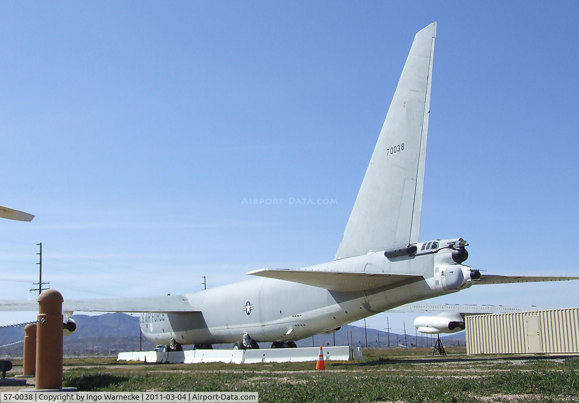 57-0038, 1958 Boeing B-52F-105-BO Stratofortress C/N 17432, Boeing JB-52F Stratofortress at the Joe Davies Heritage Airpark, Palmdale CA