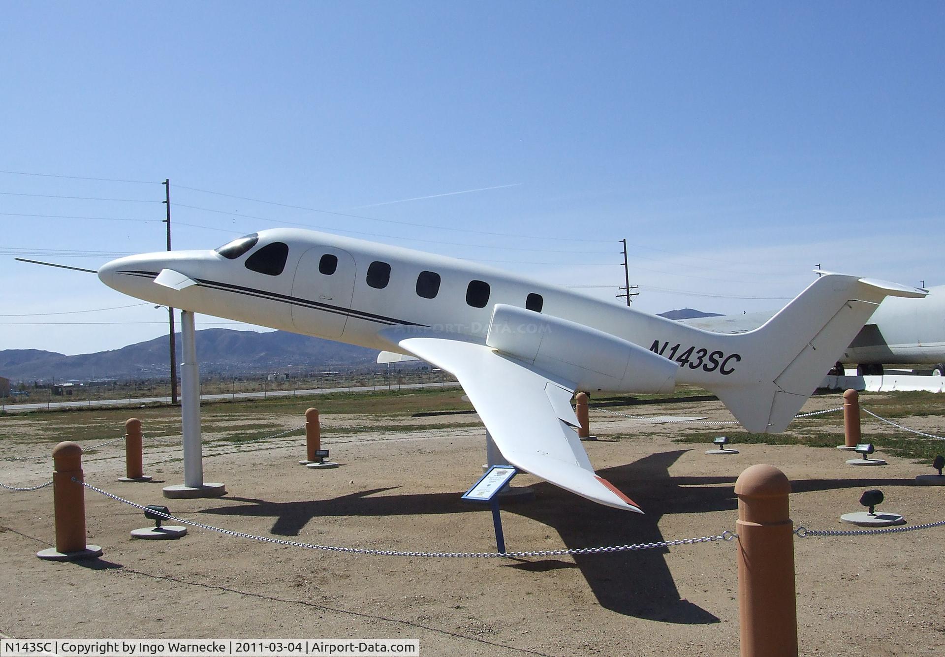 N143SC, Scaled Composites 143 C/N 001, Scaled Composites (Burt Rutan design for Beechcraft) Model 143 Triumph at the Joe Davies Heritage Airpark, Palmdale CA