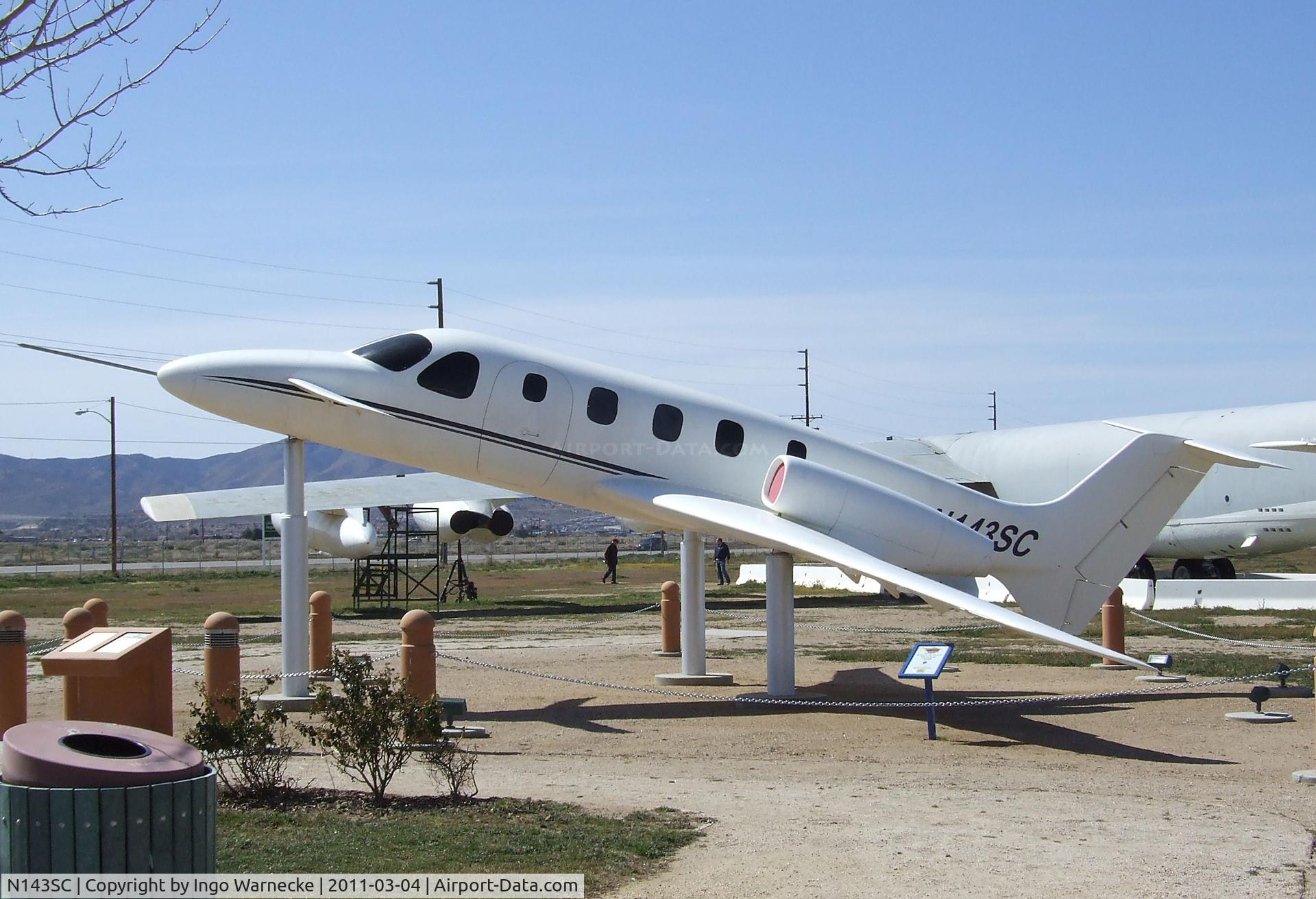 N143SC, Scaled Composites 143 C/N 001, Scaled Composites (Burt Rutan design for Beechcraft) Model 143 Triumph at the Joe Davies Heritage Airpark, Palmdale CA