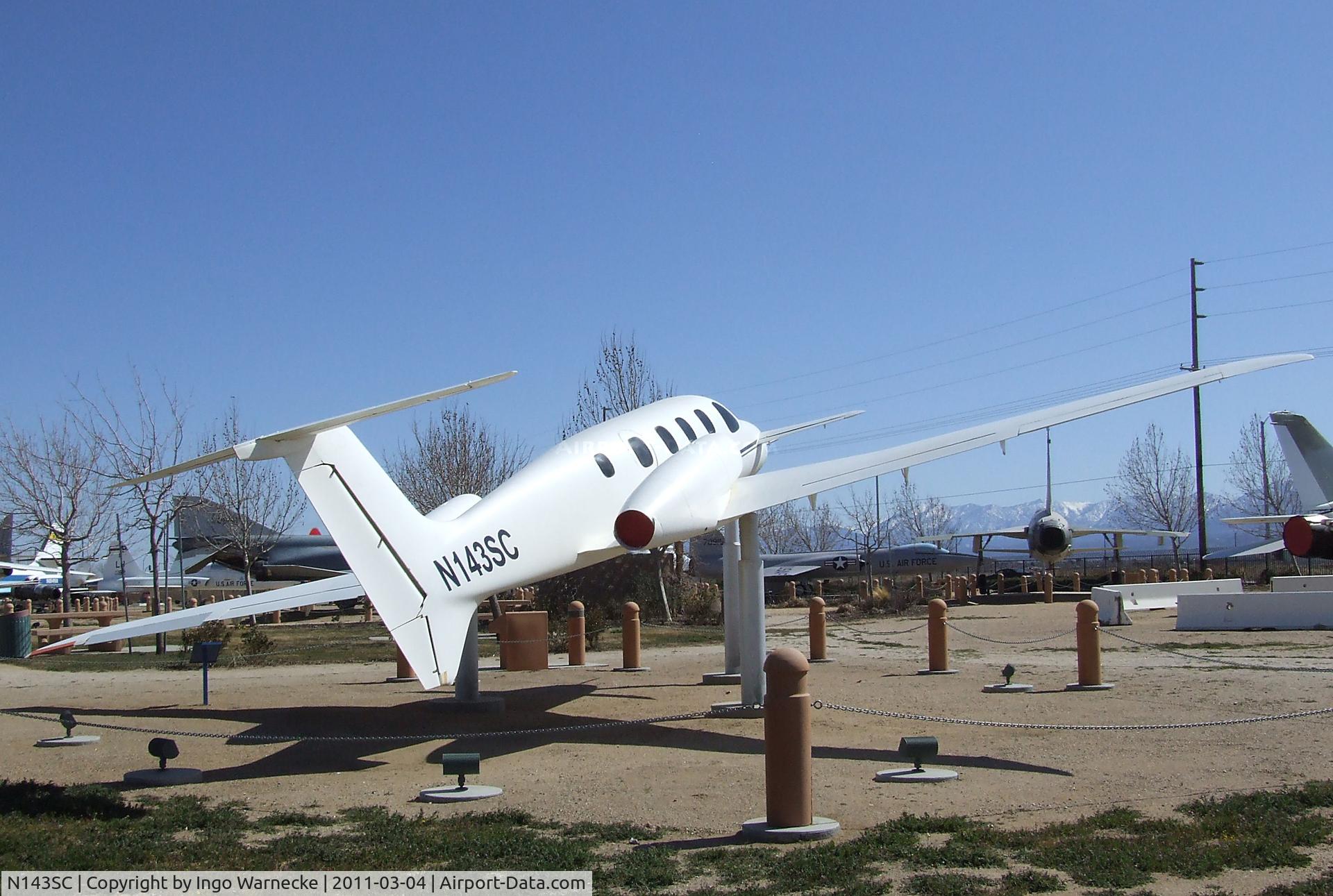 N143SC, Scaled Composites 143 C/N 001, Scaled Composites (Burt Rutan design for Beechcraft) Model 143 Triumph at the Joe Davies Heritage Airpark, Palmdale CA