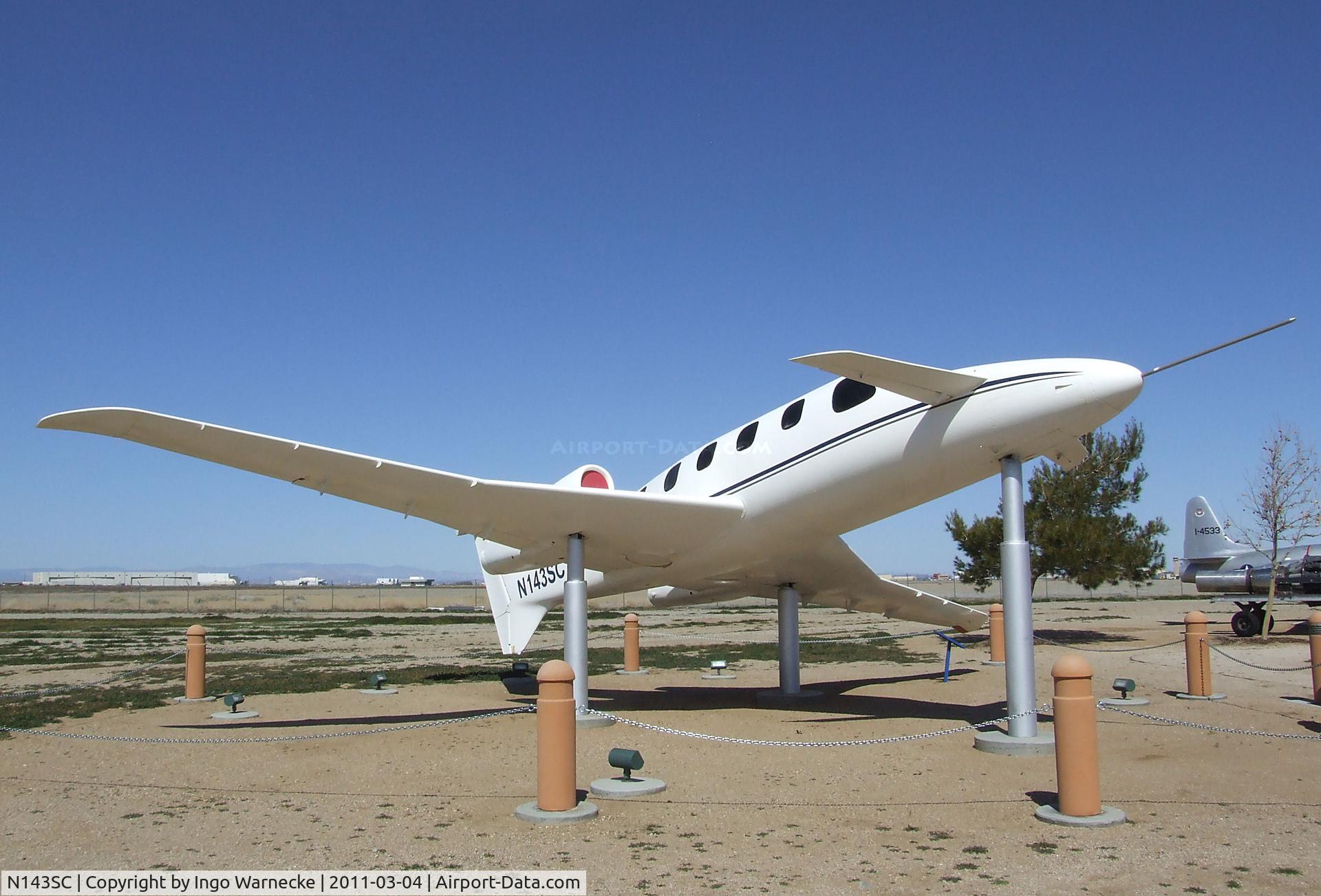 N143SC, Scaled Composites 143 C/N 001, Scaled Composites (Burt Rutan design for Beechcraft) Model 143 Triumph at the Joe Davies Heritage Airpark, Palmdale CA
