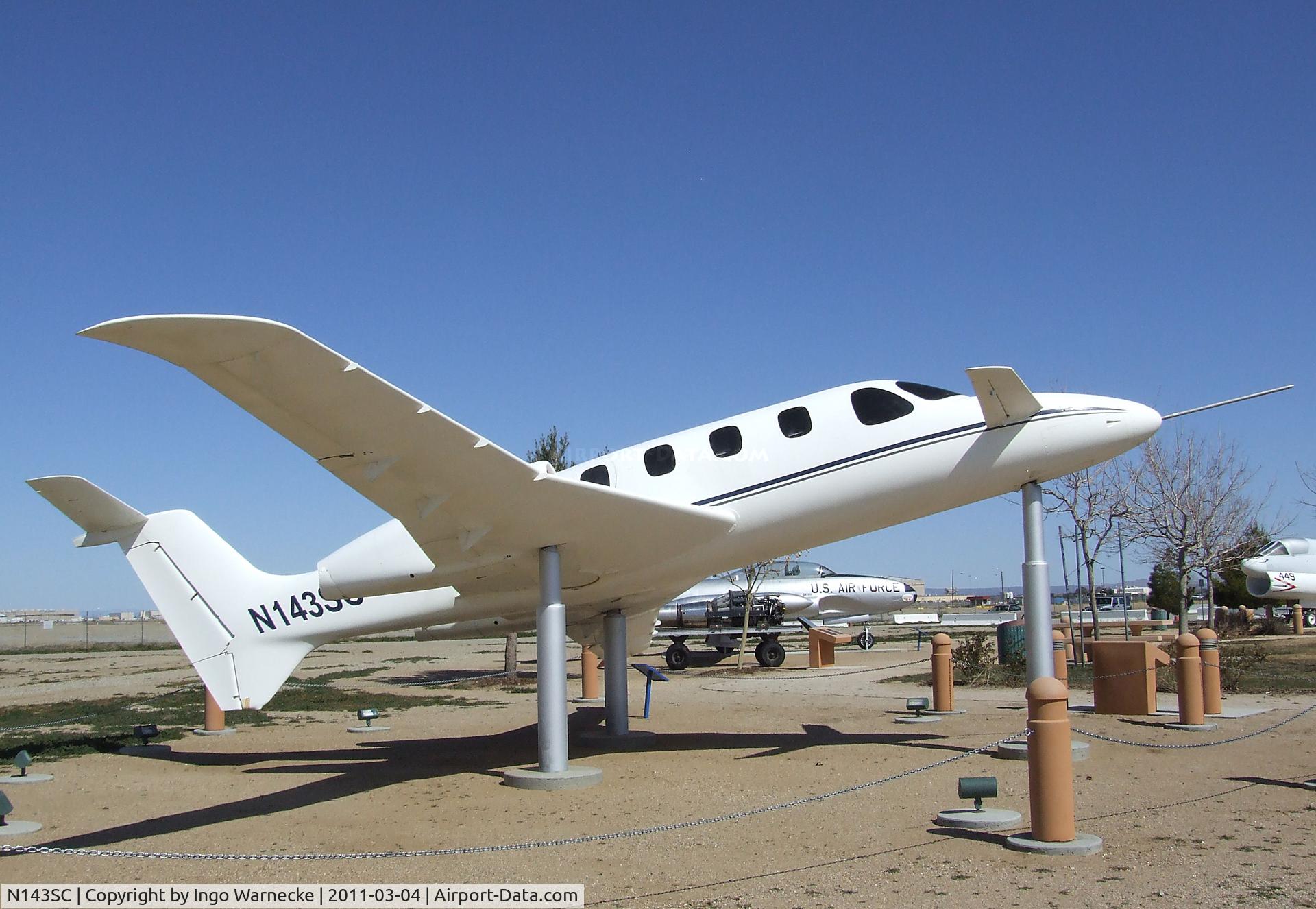 N143SC, Scaled Composites 143 C/N 001, Scaled Composites (Burt Rutan design for Beechcraft) Model 143 Triumph at the Joe Davies Heritage Airpark, Palmdale CA