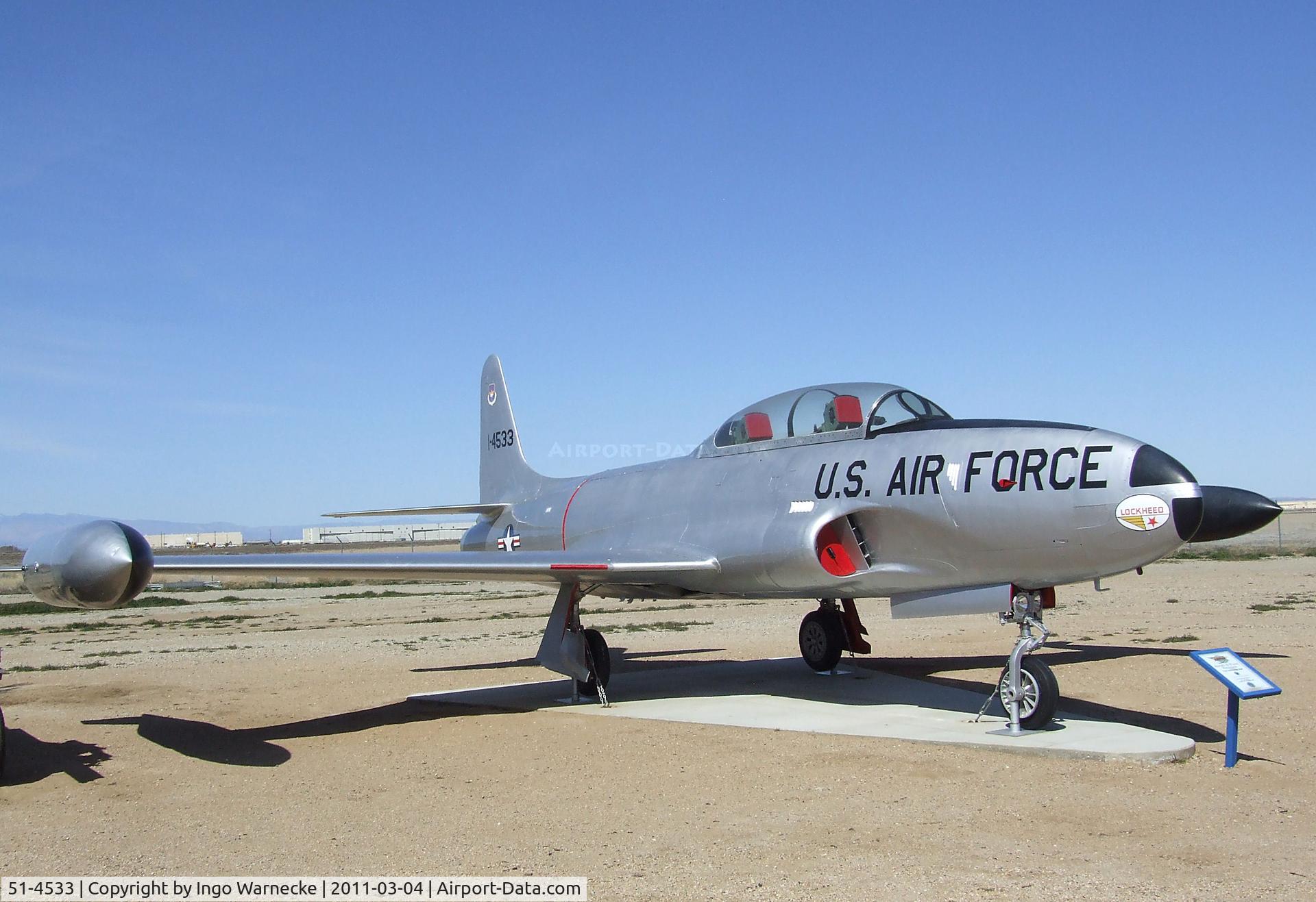 51-4533, 1951 Lockheed T-33A Shooting Star C/N 580-5828, Lockheed T-33A 