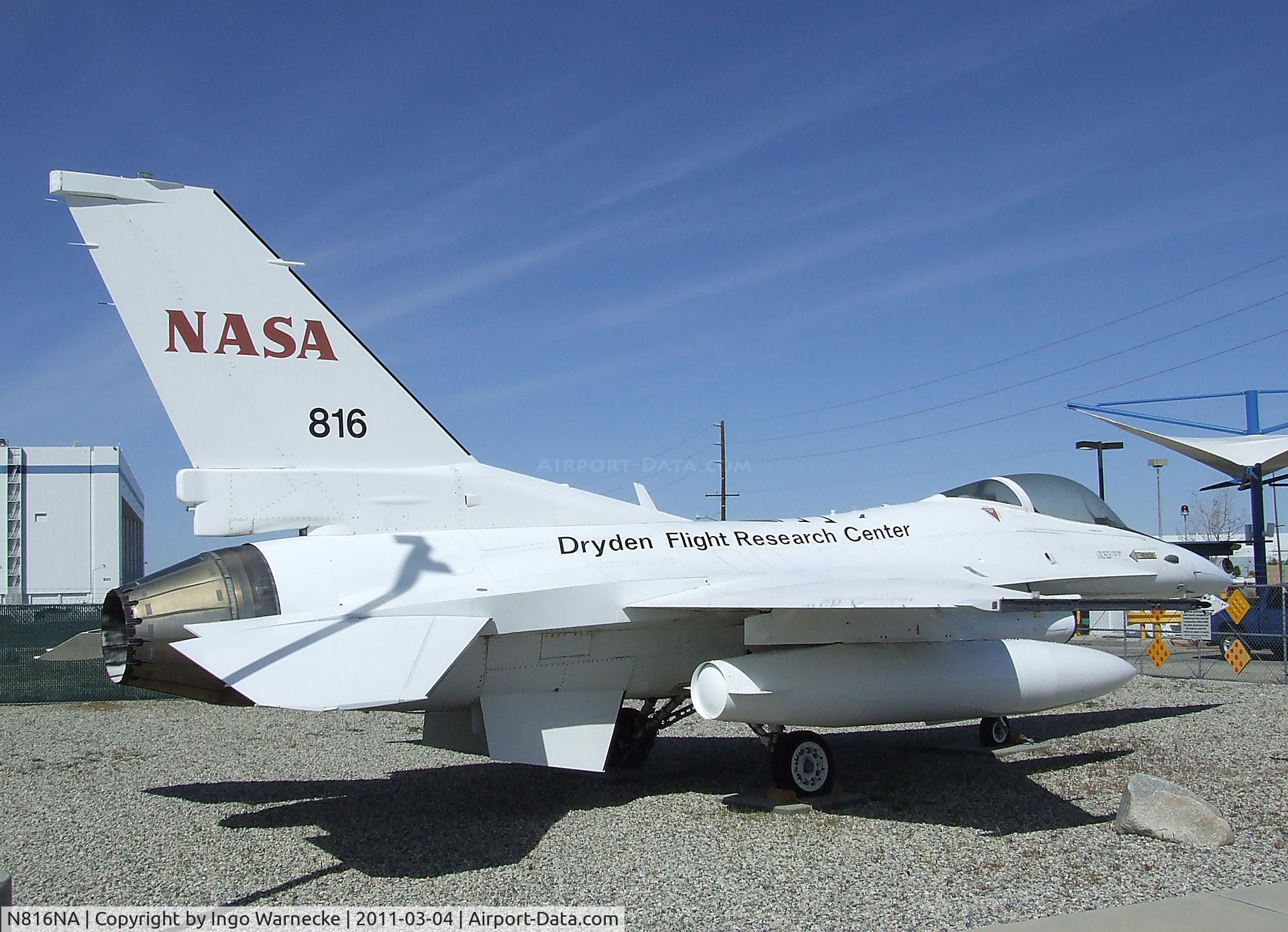 N816NA, General Dynamics F-16A Fighting Falcon C/N 82-0976, General Dynamics F-16A Fighting Falcon outside the main gates of the Lockheed plant, Palmdale CA